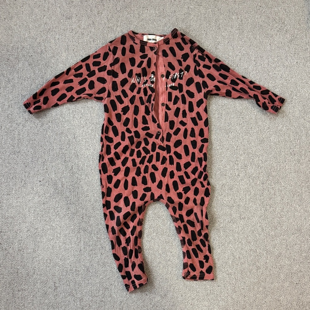 Bobo Choses Pink and Black Kids Footie